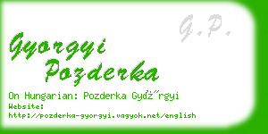 gyorgyi pozderka business card